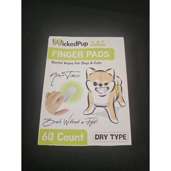 NWT WickedPup 60 Count Non-Toxic Dry Dental Wipes For Pets - Picture 4 of 4